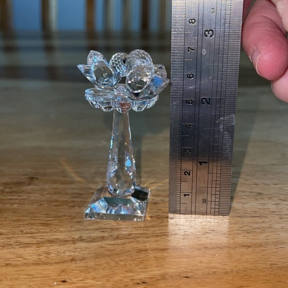 Faceted Crystal Birds In Birdbath Figurine - Picture 5 of 5